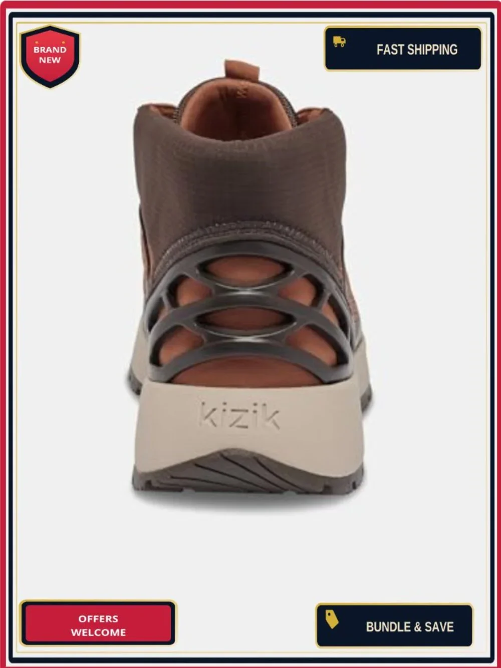 Kizik Wasatch Mid Slip-On Hiking Boots Men Women Hands-Free Durable Rubber